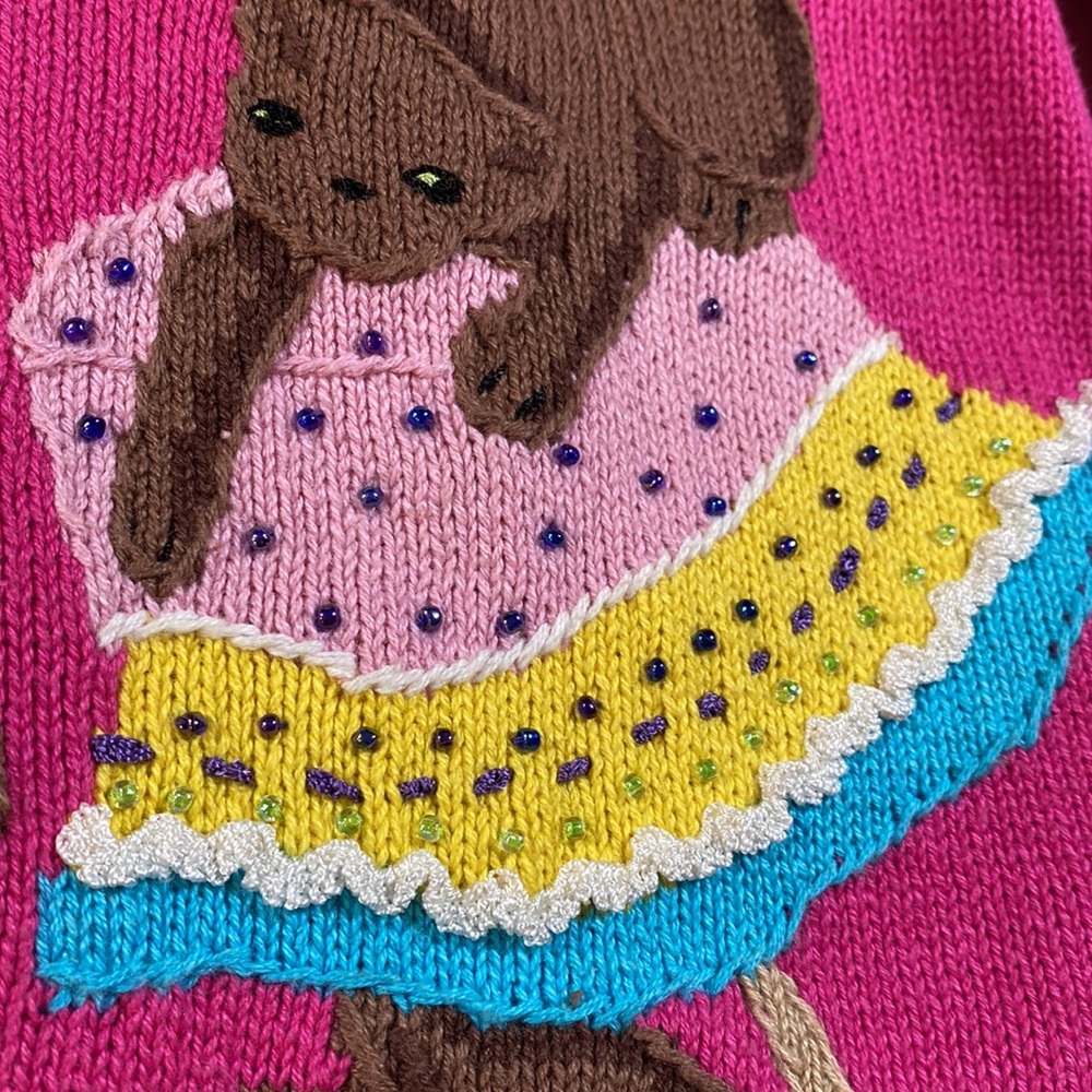Storybook Knits • Intricate Crazy Cat Lady Kitsch Cardigan - Picture 6 of 16